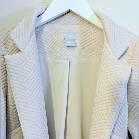 NWT Chevron Textured Knit Boyfriend Blazer - Picture 5 of 7